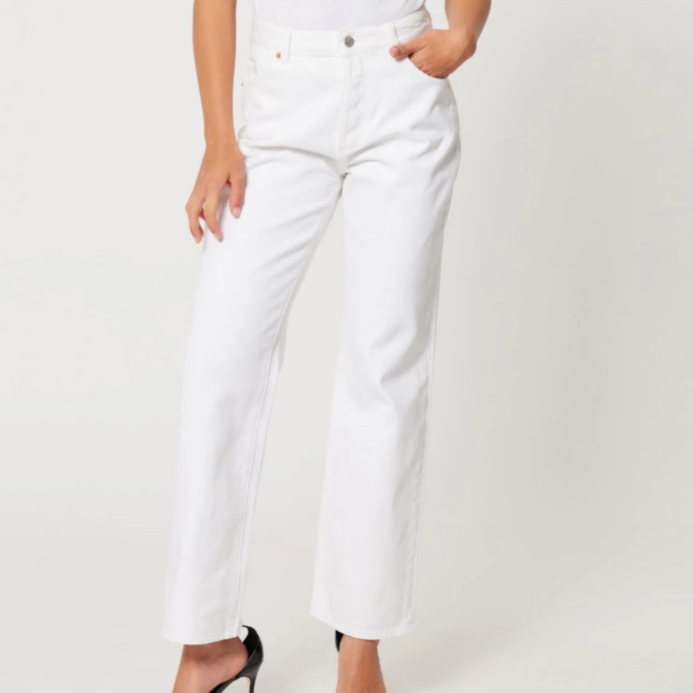 NWT Rollas 90s Relaxed Vintage white jeans size 26